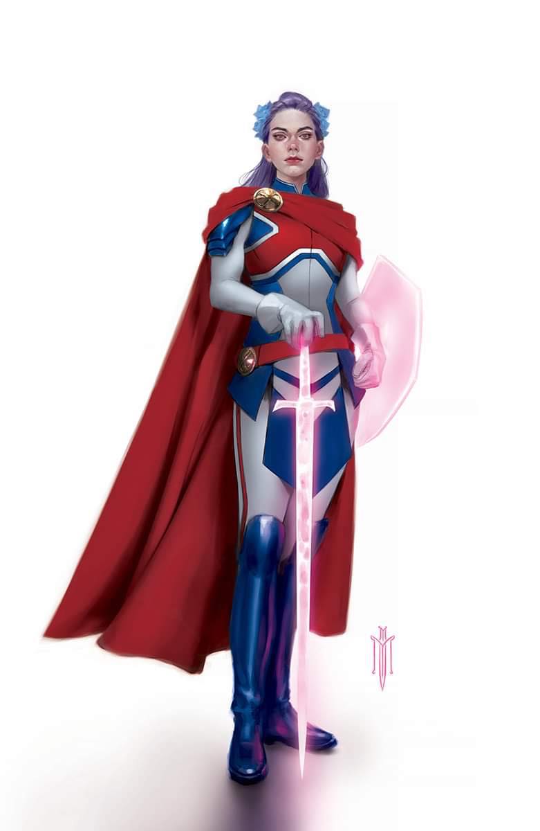 BETSY BRADDOCK: CAPTAIN BRITAIN #1 (MIGUEL MERCADO EXCLUSIVE VIRGIN VARIANT)(2023) COMIC BOOK