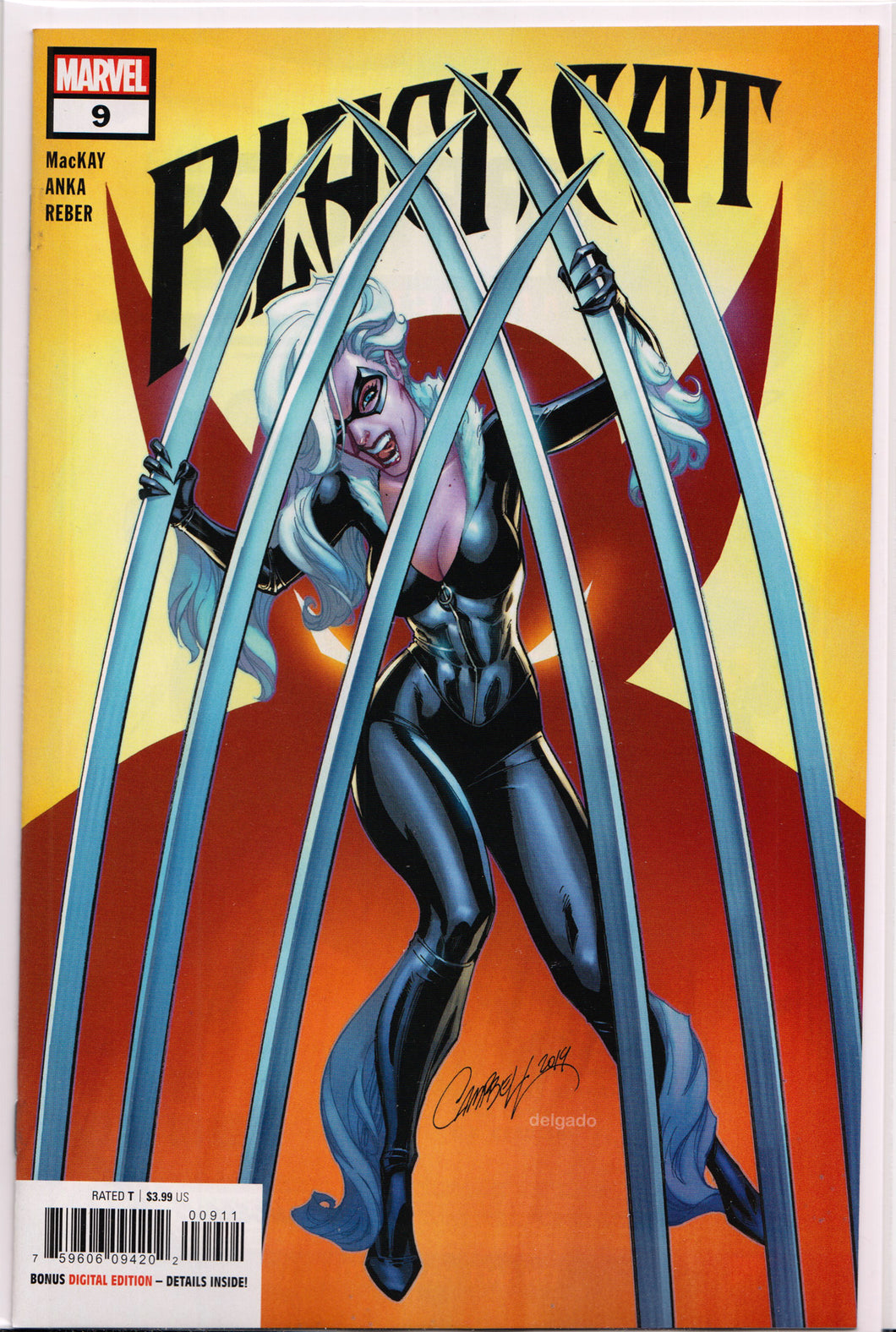 BLACK CAT #9 (J. SCOTT CAMPBELL VARIANT) COMIC BOOK ~ Marvel Comics