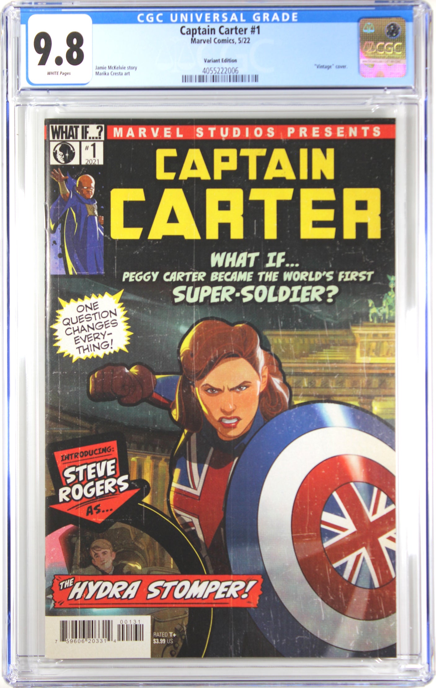 CAPTAIN CARTER #1 (1:25 ANIMATION RATIO VARIANT) CGC GRADED 9.8