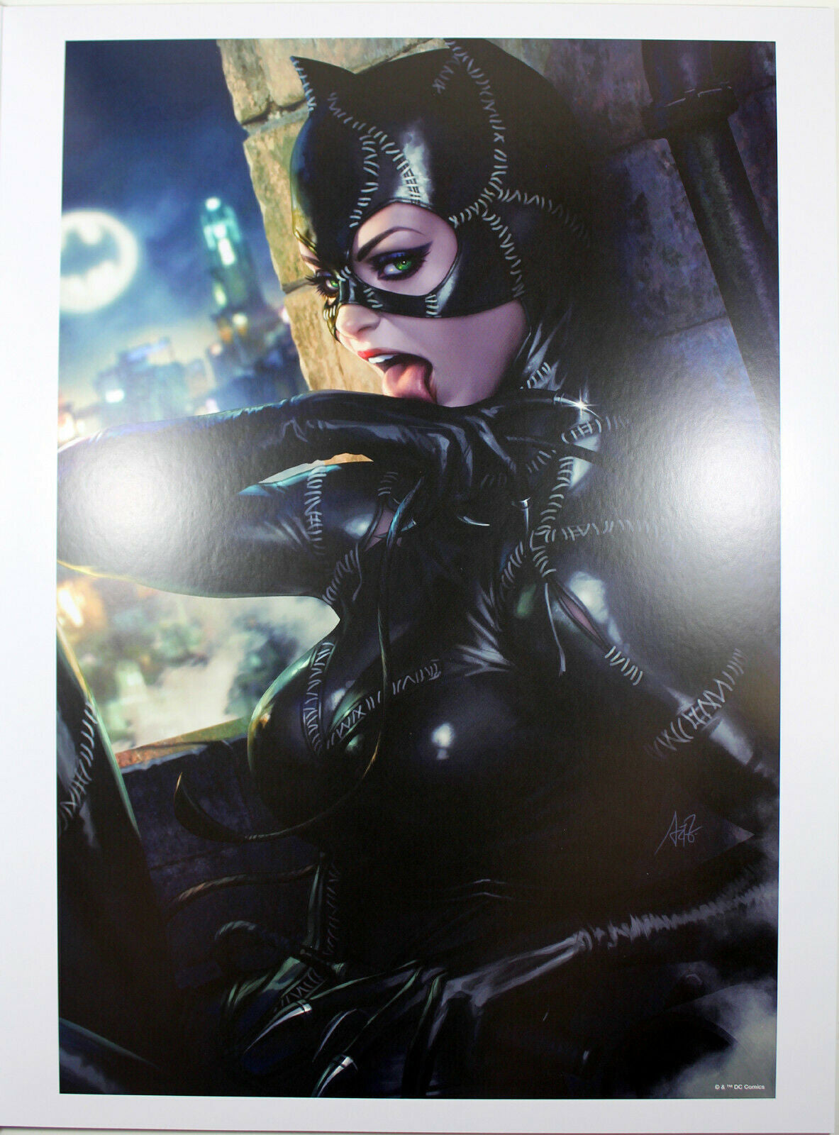 CATWOMAN #15 (BATMAN RETURNS) ART PRINT by Stanley "Artgerm" Lau ~ 12" x 16"