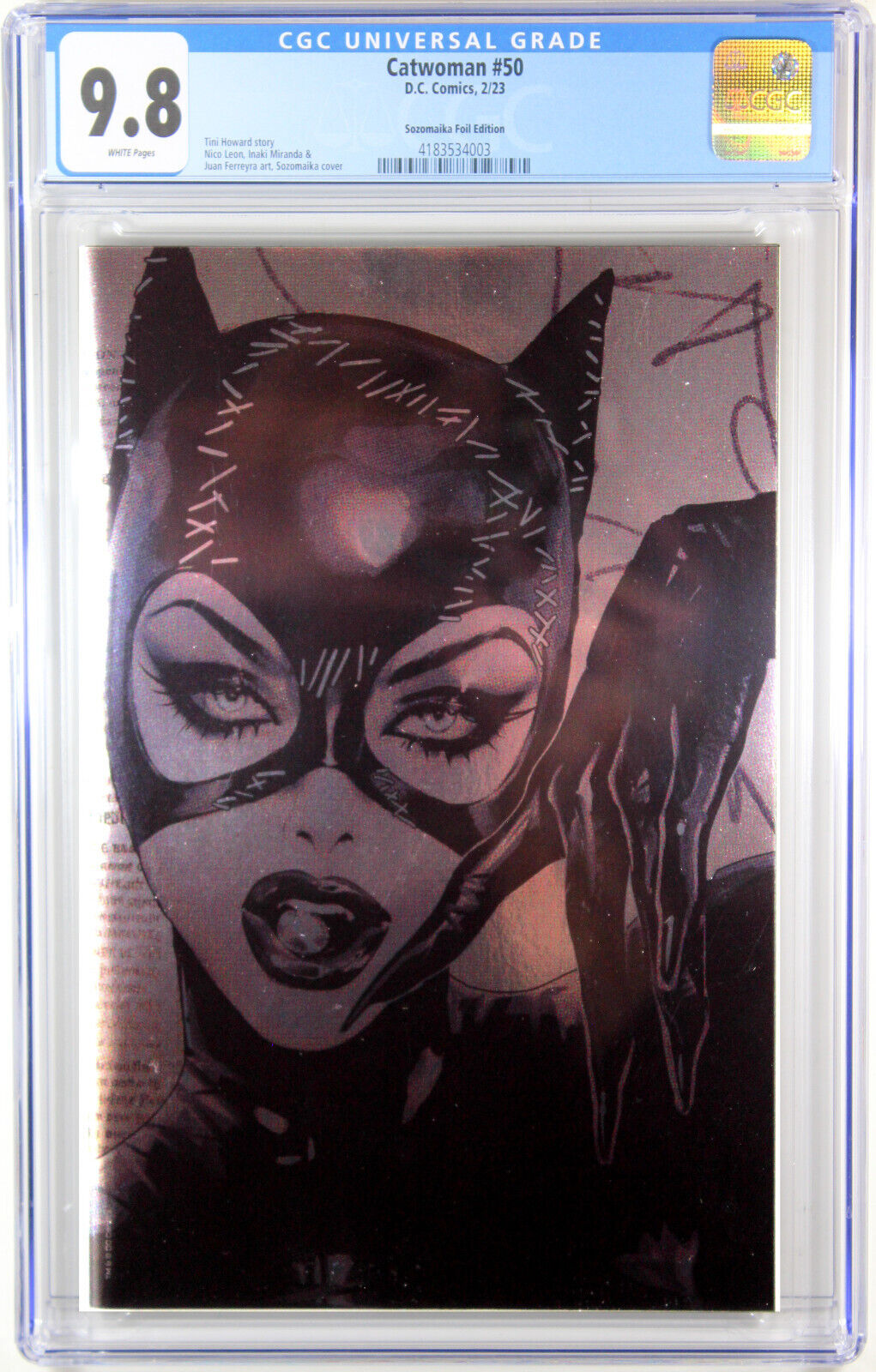 CATWOMAN #50 (SOZOMAIKA 1:50 FOIL VARIANT)(2022) COMIC ~ CGC Graded 9.8