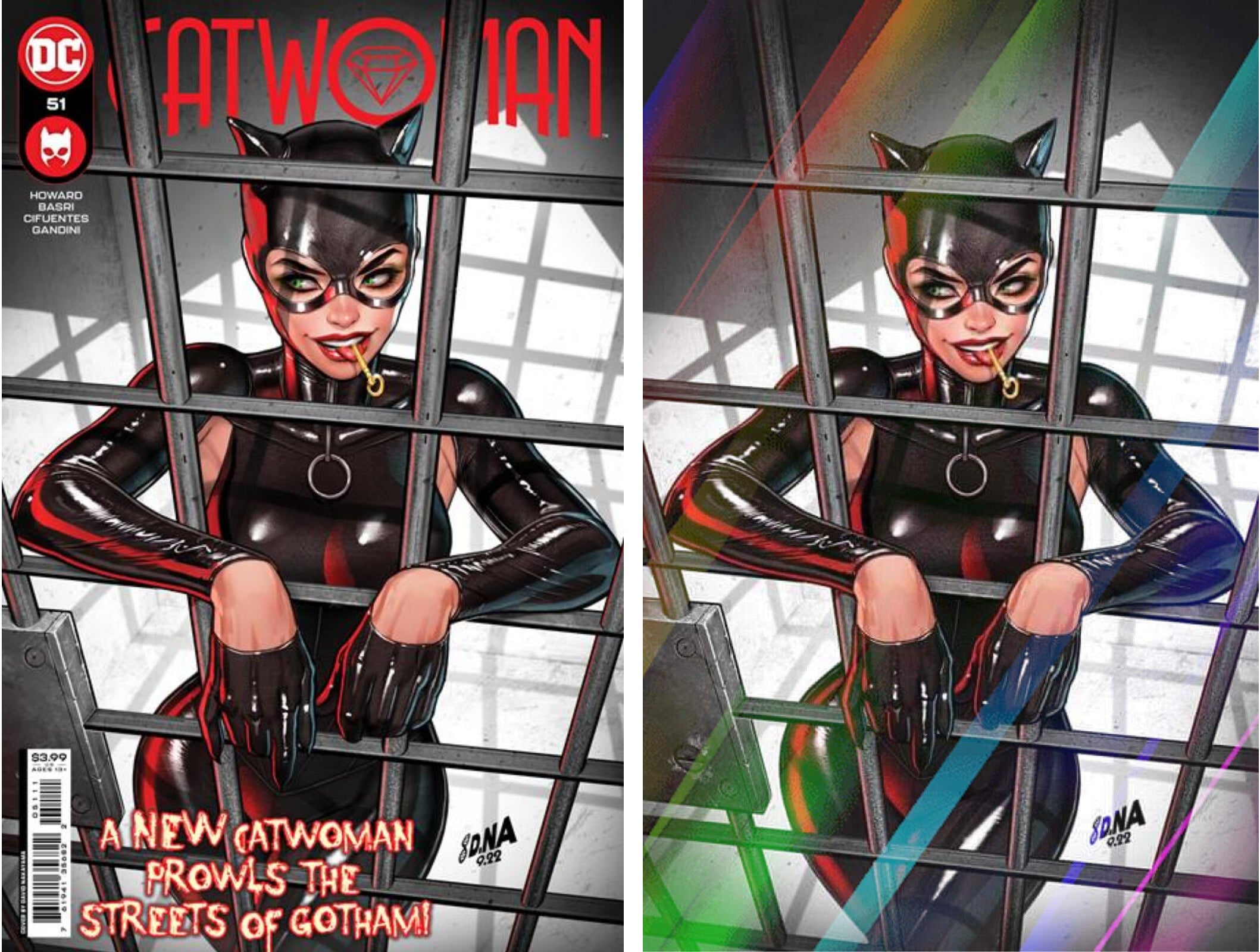 CATWOMAN #51 (DAVID NAKAYAMA COVER A & EXCLUSIVE FOIL VIRGIN VARIANT)(2023)