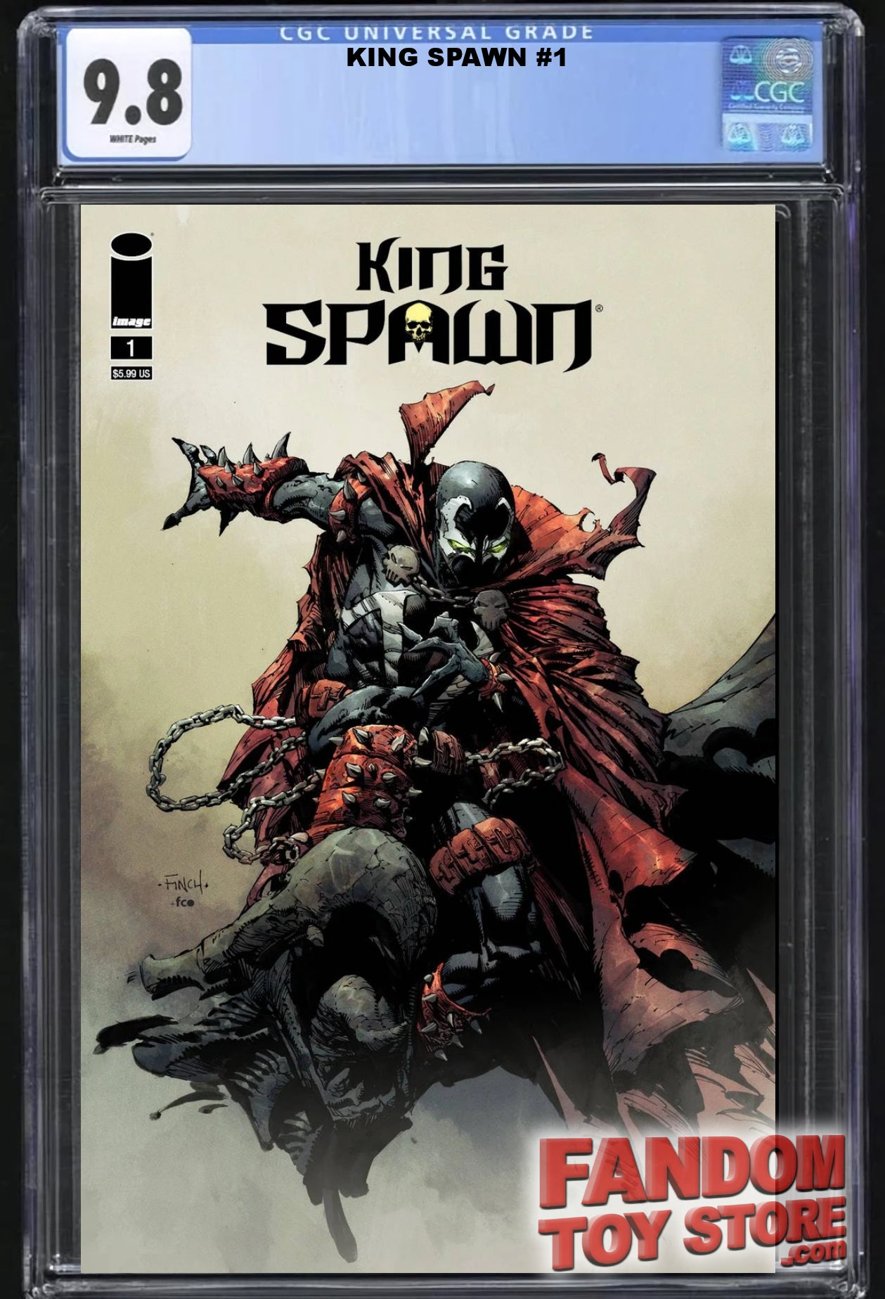 KING SPAWN #1 (DAVID FINCH VARIANT)(2021) ~ CGC Graded 9.8