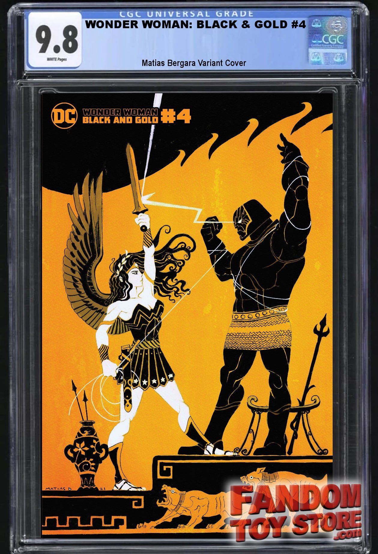 WONDER WOMAN: BLACK & GOLD #4 (MATIAS BERGARA 1:25 RATIO VARIANT)(2021) ~ CGC Graded 9.8