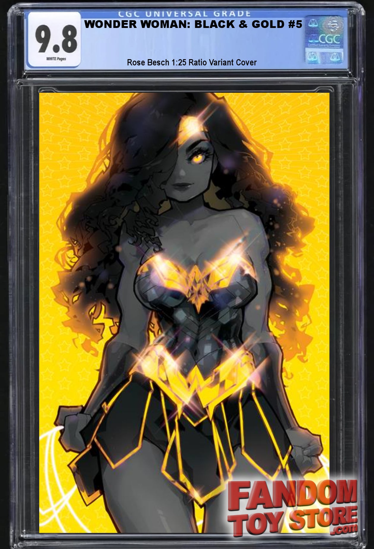 WONDER WOMAN: BLACK & GOLD #5 (ROSE BESCH 1:25 RATIO VARIANT)(2021) ~ CGC Graded 9.8