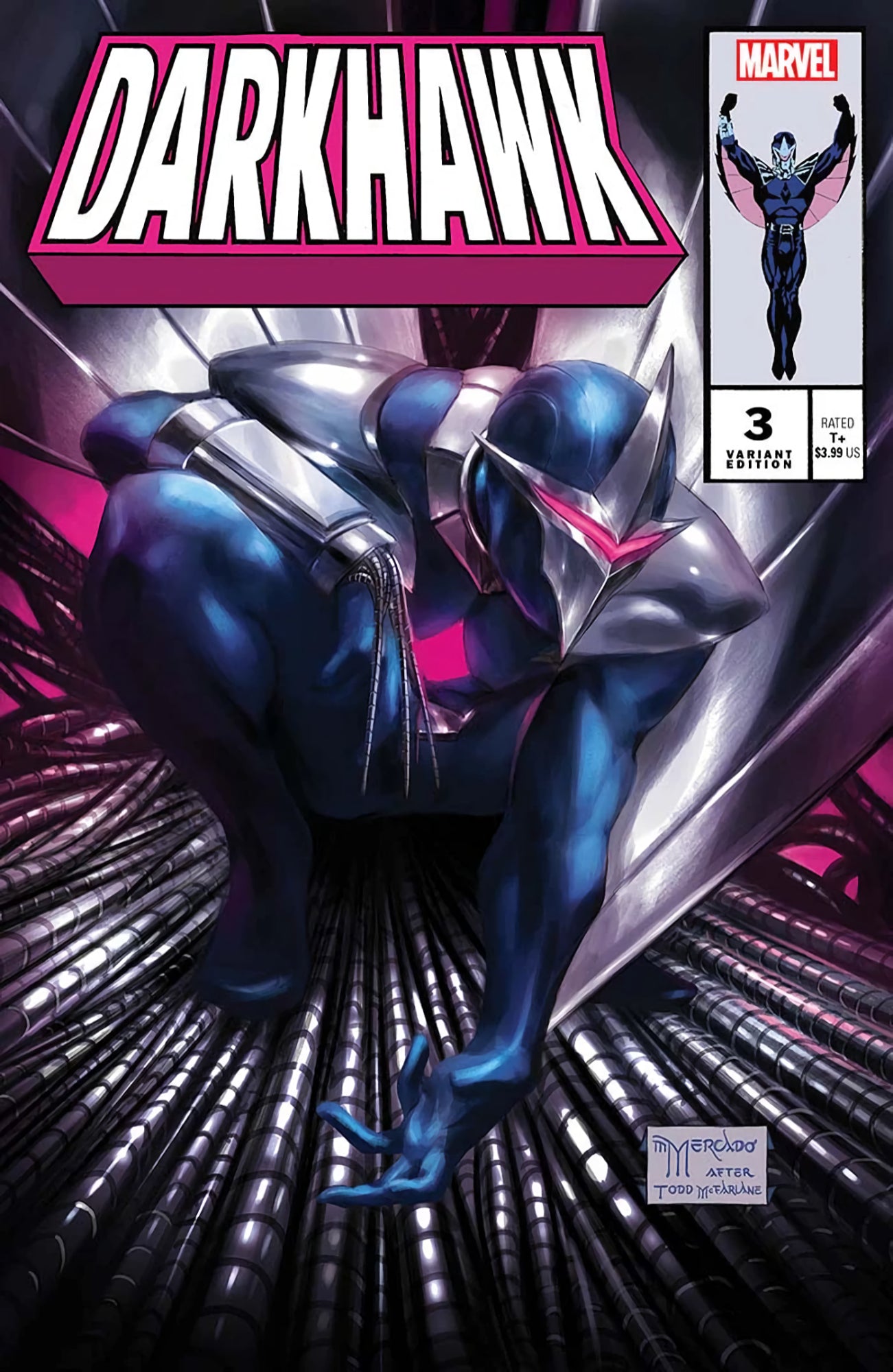 DARKHAWK #3 (MERCADO EXCLUSIVE SPIDER-MAN #1 TODD MCFARLANE HOMAGE VARIANT) Comic Book ~ Marvel