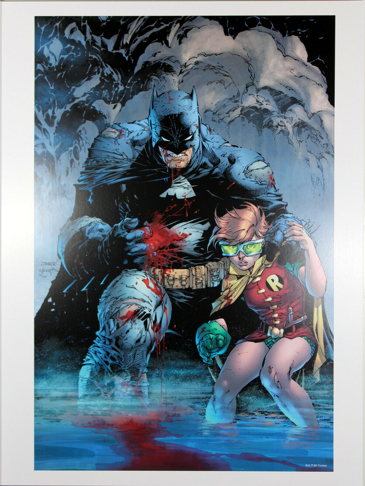 DARK KNIGHT III: MASTER RACE ART PRINT by Jim Lee ~ 12" x 16" ~ Great Condition