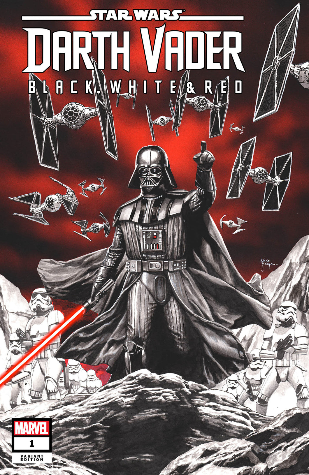 STAR WARS ~ DARTH VADER: BLACK, WHITE & RED #1 (MICO SUAYAN EXCLUSIVE VARIANT)