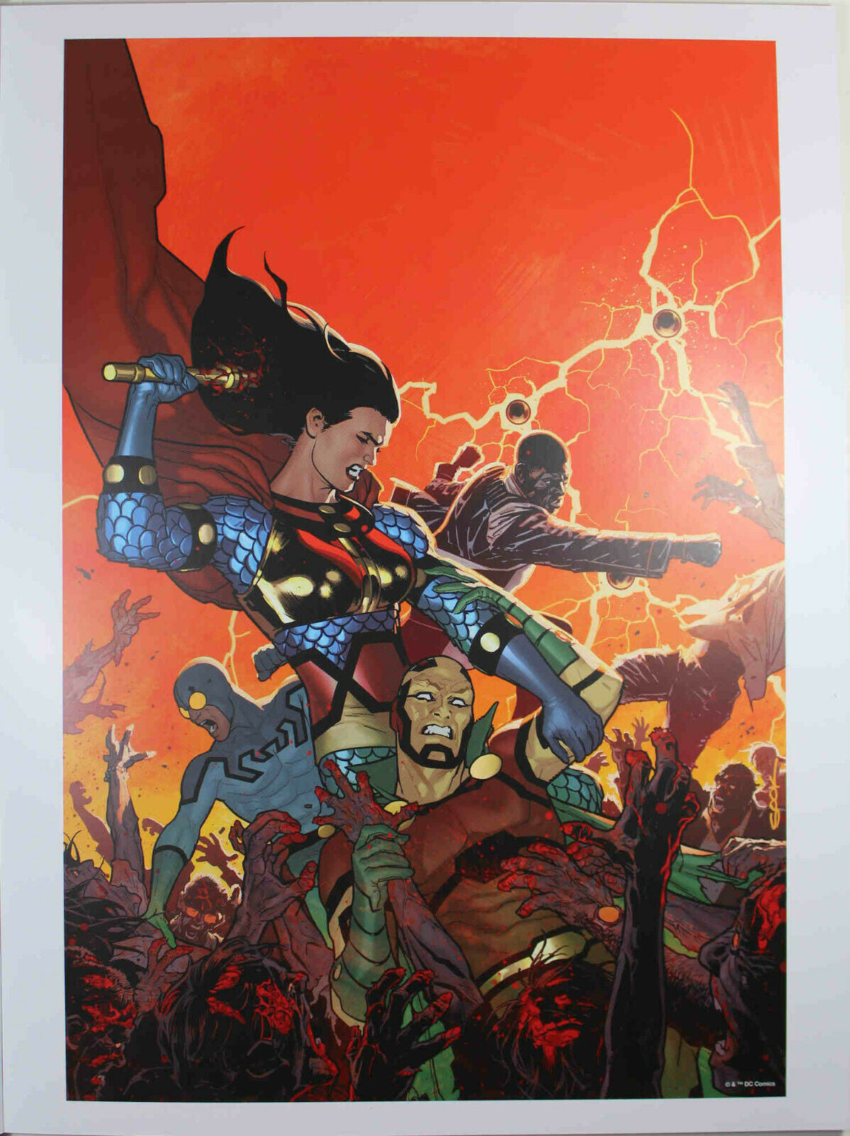 DCEASED: A GOOD DAY TO DIE #1 ART PRINT by Ryan Sook ~ 12" x 16" ~ DC