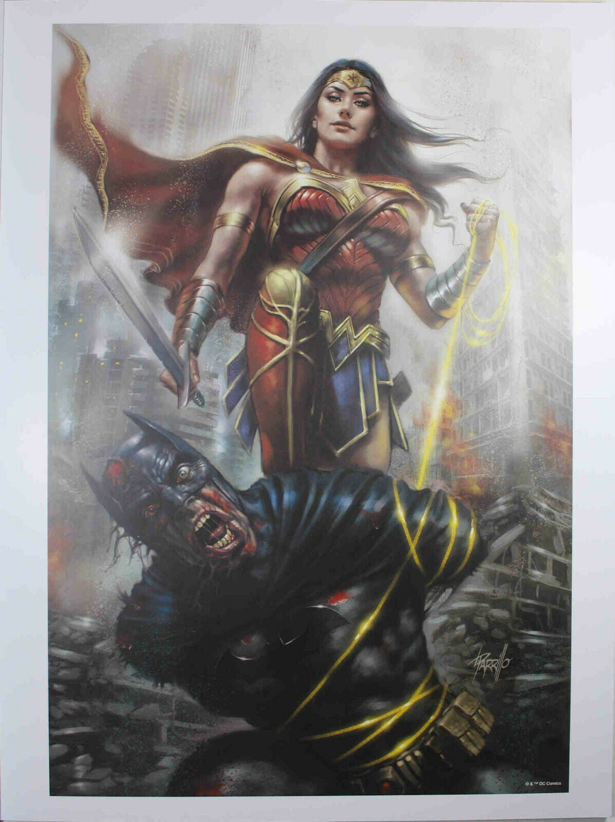 DCEASED #1 (WONDER WOMAN) ART PRINT by Lucio Parrillo ~ 12" x 16" ~ DC Comics