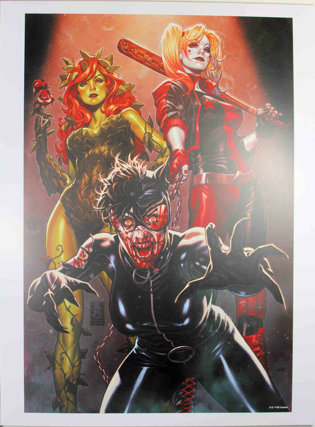 DCEASED #4 (HARLEY, IVY, CATWOMAN) ART PRINT by Mark Brooks ~ 12