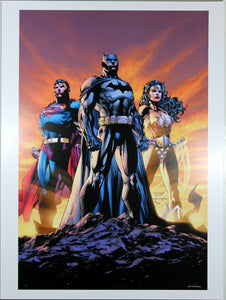 DC ICONS ART PRINT by Jim Lee ~ 12" x 16" ~ Great Condition