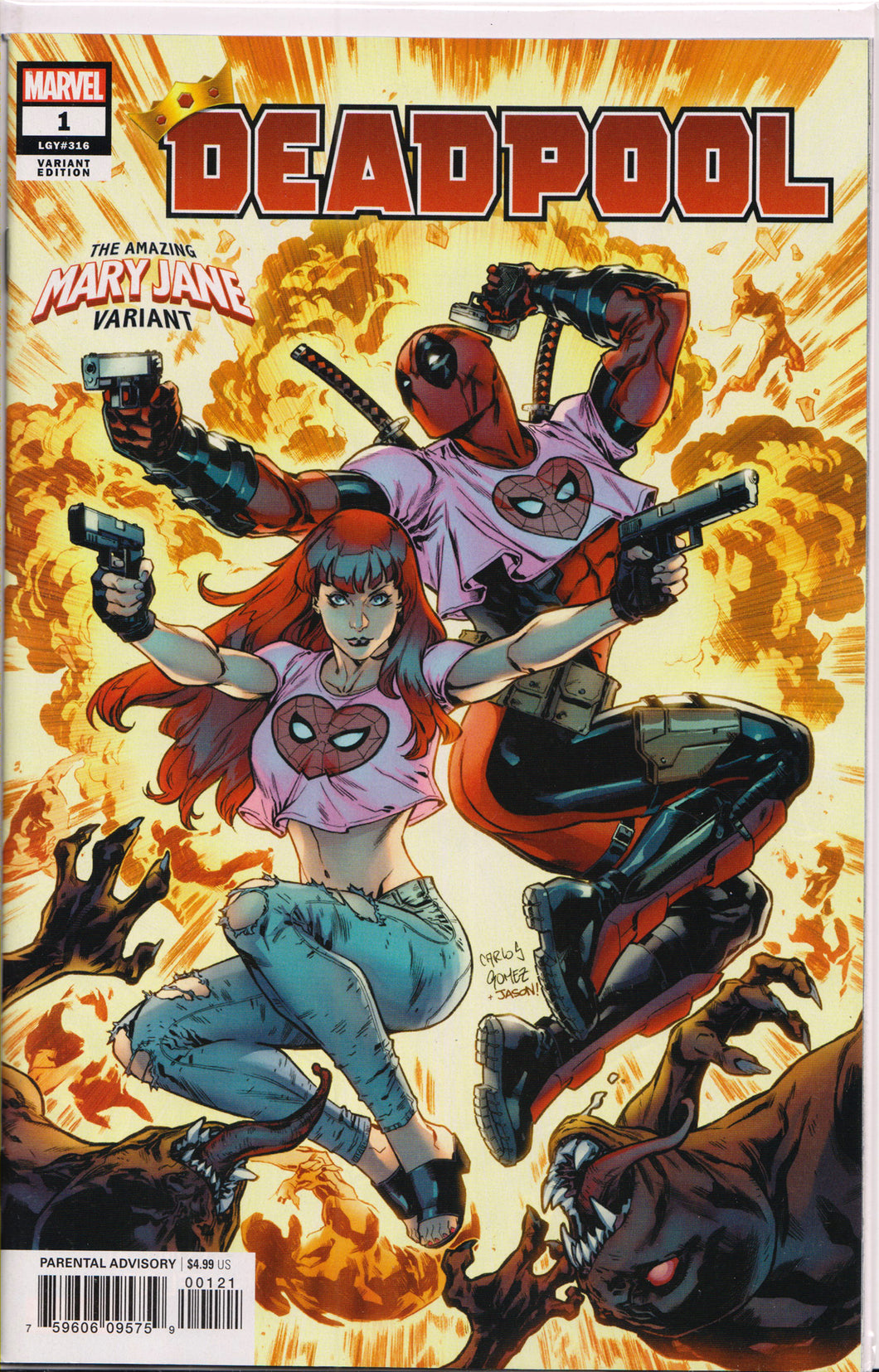 DEADPOOL #1 (MARY JANE VARIANT)(2019) COMIC BOOK ~ Marvel Comics