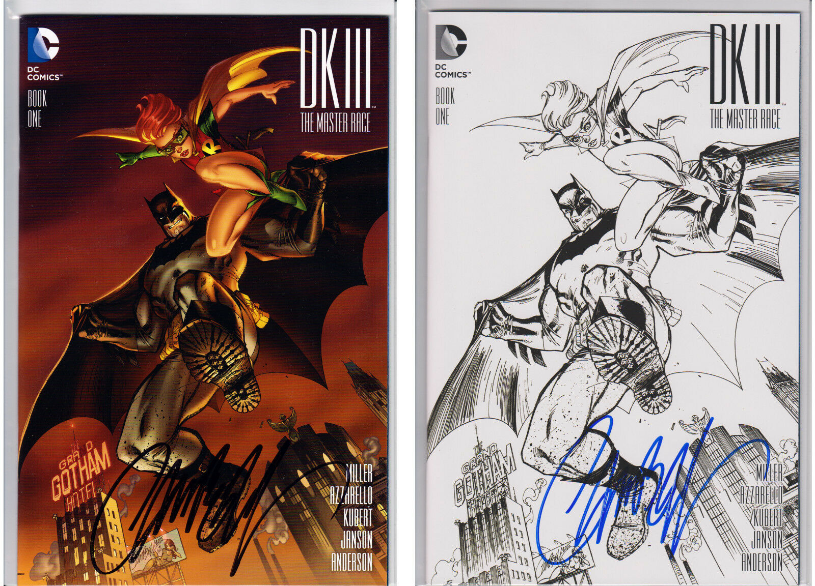 DARK KNIGHT III: THE MASTER RACE #1 SET ~ SIGNED BY J. SCOTT CAMPBELL ~  w/COA