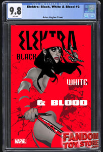 ELEKTRA: BLACK, WHITE & BLOOD #2 (ADAM HUGHES VARIANT)(2022) ~ CGC Graded 9.8