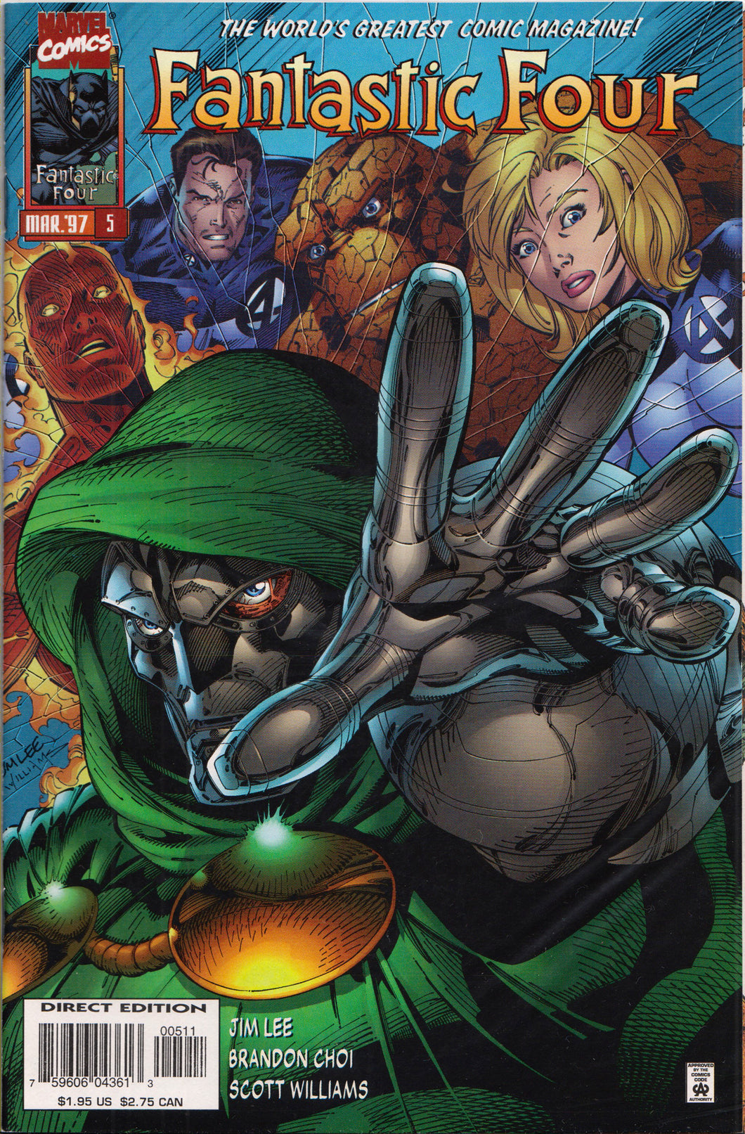 FANTASTIC FOUR #5 (HEROES REBORN) COMIC BOOK ~ Marvel Comics
