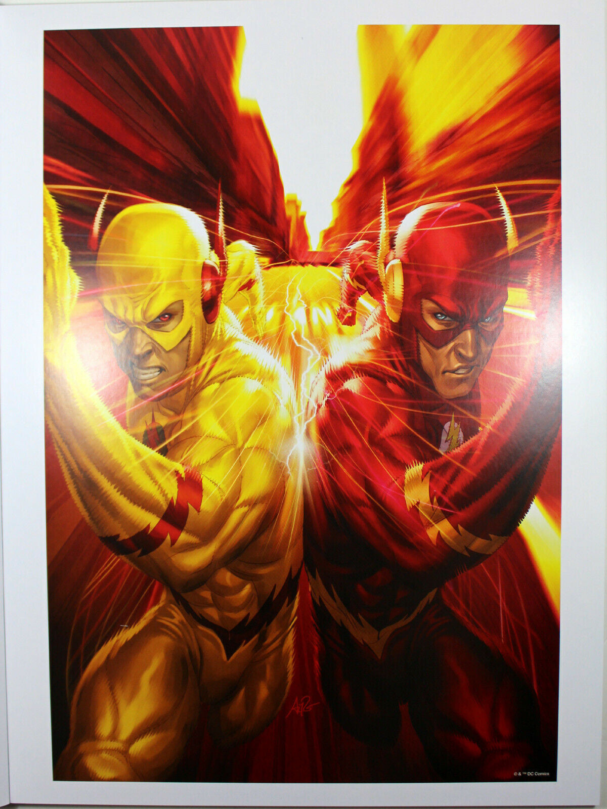 FLASH/REVERSE FLASH ART PRINT by Stanley "Artgerm" Lau ~ 12" x 16"