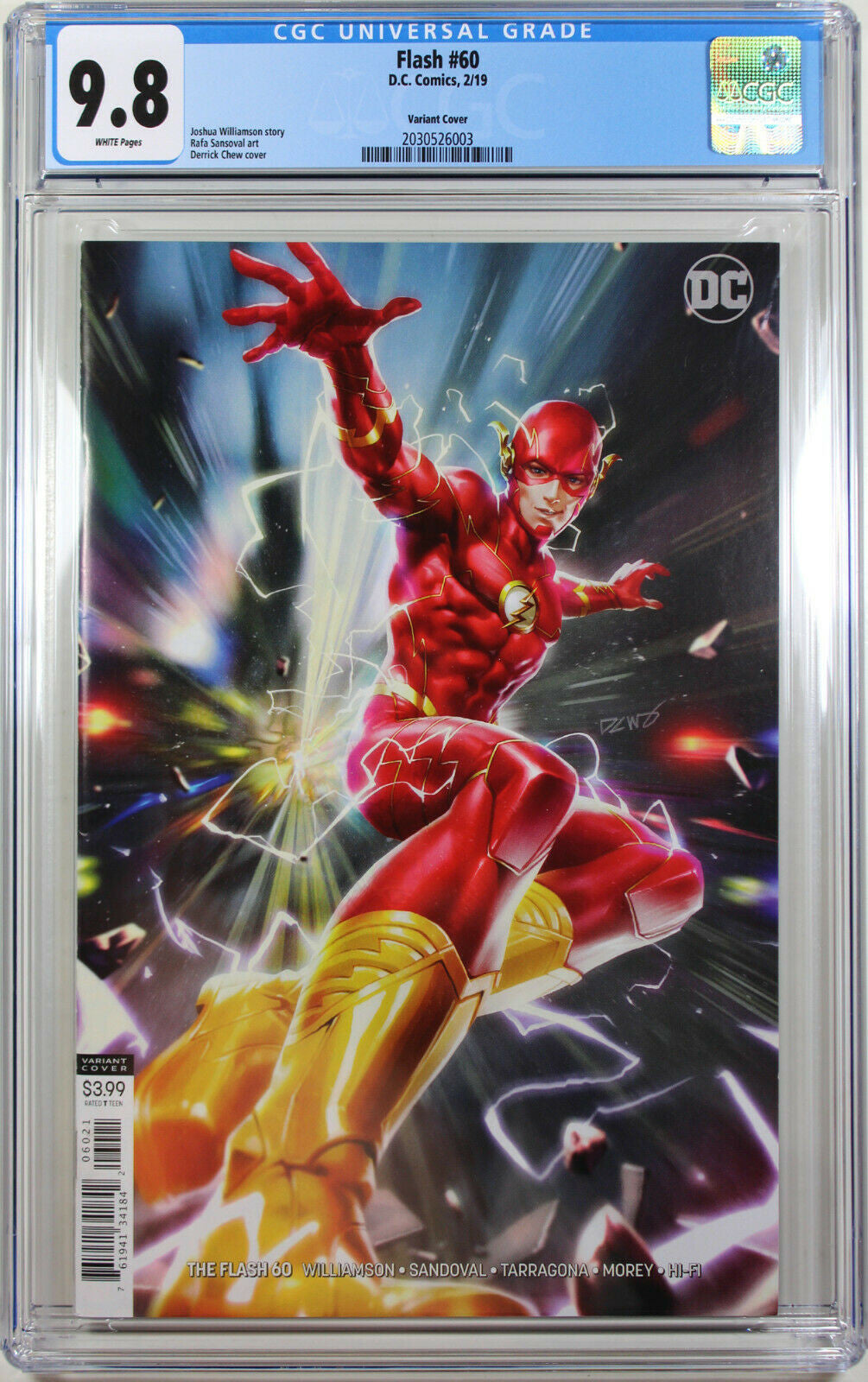 FLASH #60 GRADED (DERRICK CHEW VARIANT) COMIC BOOK ~ CGC 9.8