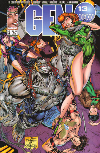 GEN 13 #3 (VOLUME 1) COMIC BOOK ~ Image Comics ~ J. Scott Cambpell Art