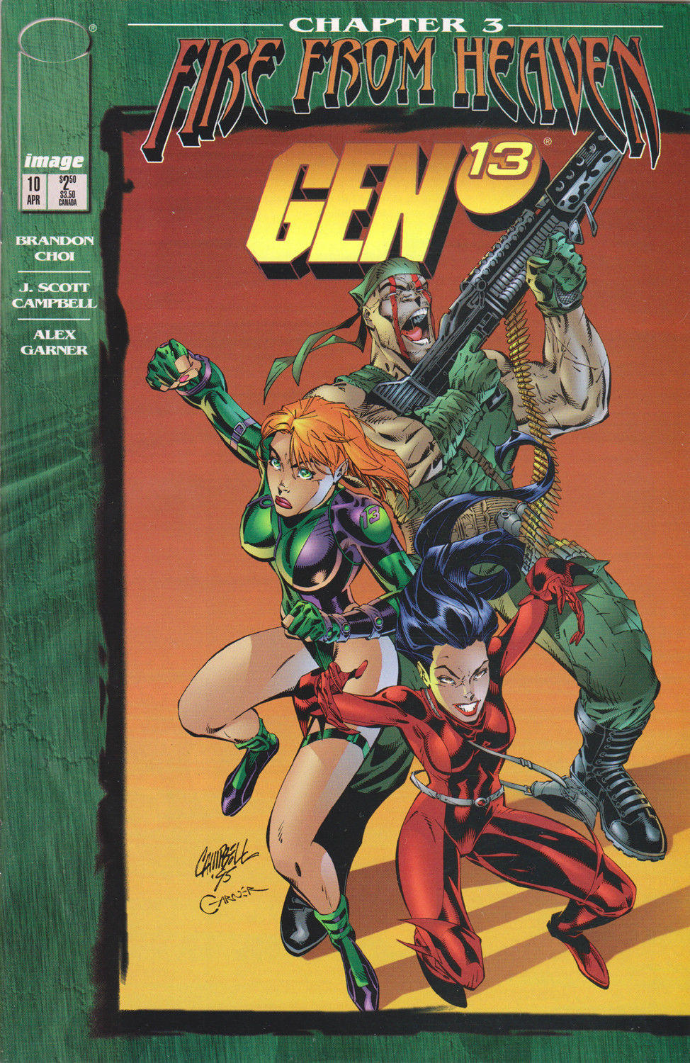 GEN 13 #10 (VOLUME 2) COMIC BOOK ~ Image Comics ~ J. Scott Campbell Art