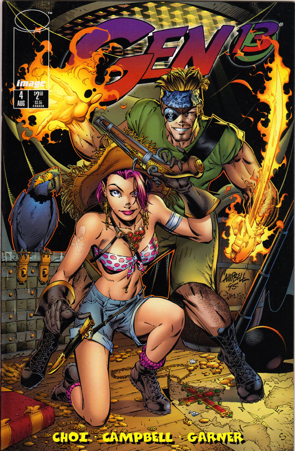 GEN 13 #4 (VOLUME 2) COMIC BOOK ~ Image Comics ~ J. Scott Cambpell Art