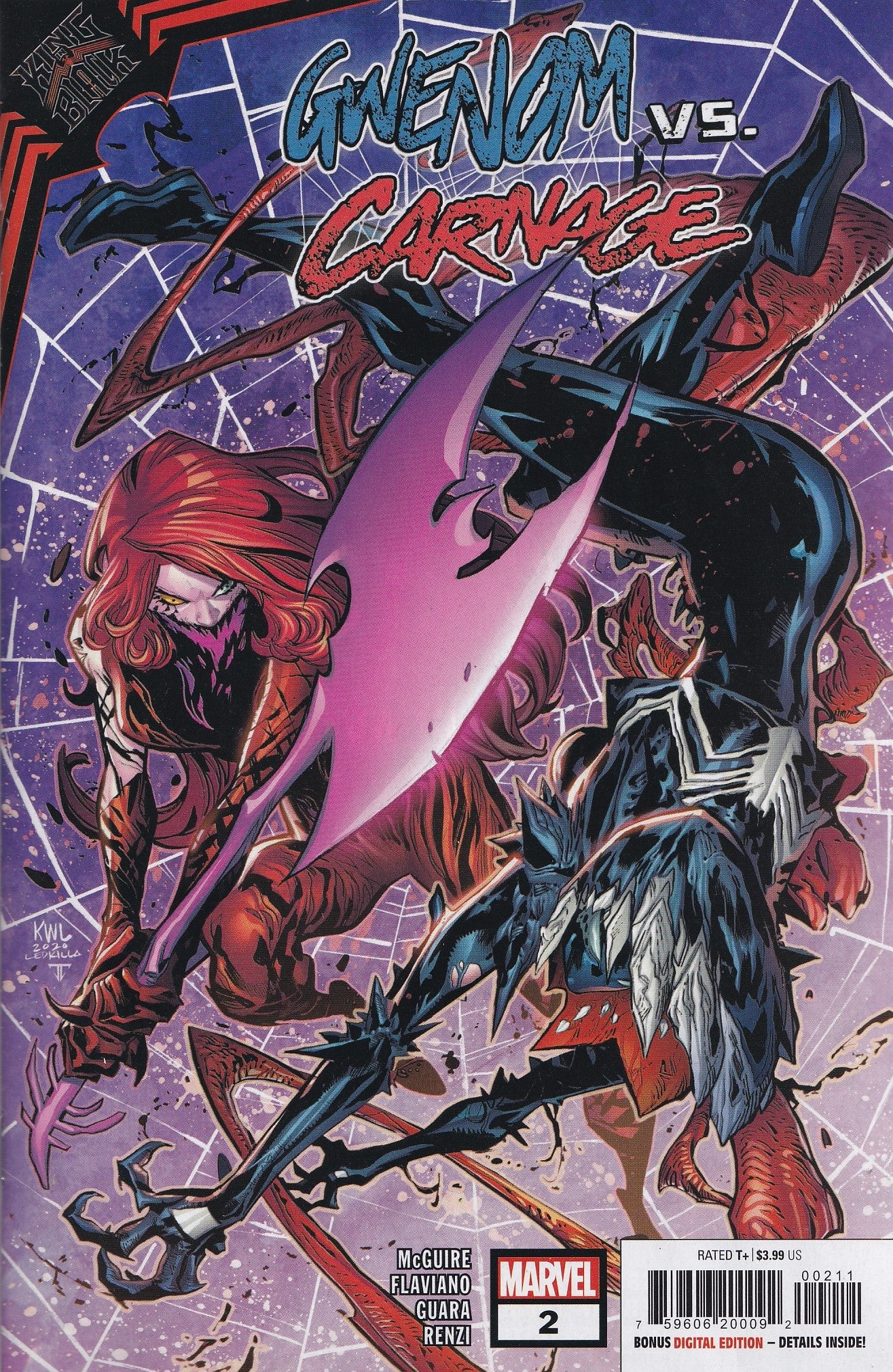 KING IN BLACK: GWENOM vs. CARNAGE #2 (MAIN COVER VARIANT) COMIC BOOK ~ Marvel