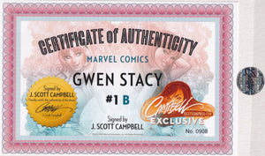 GWEN STACY #1B (SIGNED BY J. SCOTT CAMPPBELL EXCLUSIVE VARIANT) ~ Marvel Comics