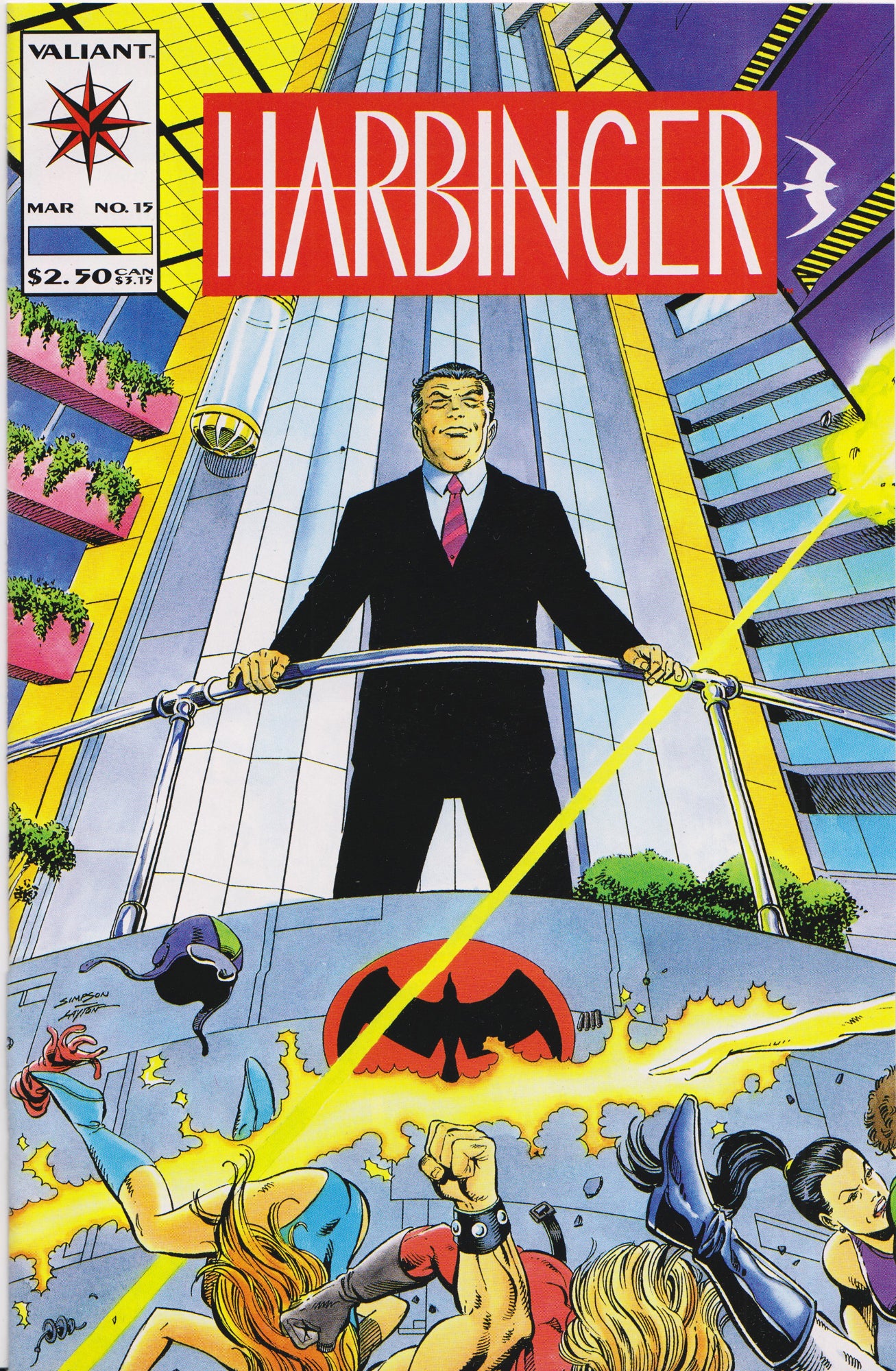 HARBINGER #15 COMIC BOOK ~ Valiant Comics