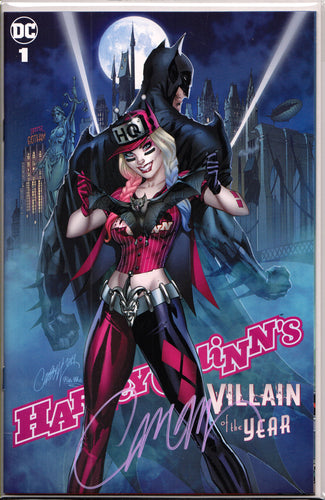 HARLEY QUINN'S VILLAIN OF THE YEAR #1C (J. SCOTT CAMPBELL VARIANT EXCLUSIVE)(SIGNED) COMIC BOOK ~ DC Comics