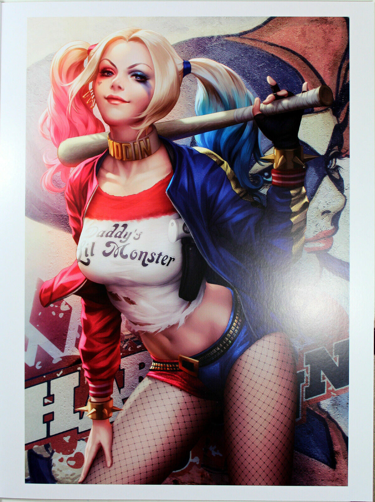 HARLEY QUINN #2 ART PRINT by Stanley "Artgerm" Lau ~ 12" x 16" ~ Great Condition