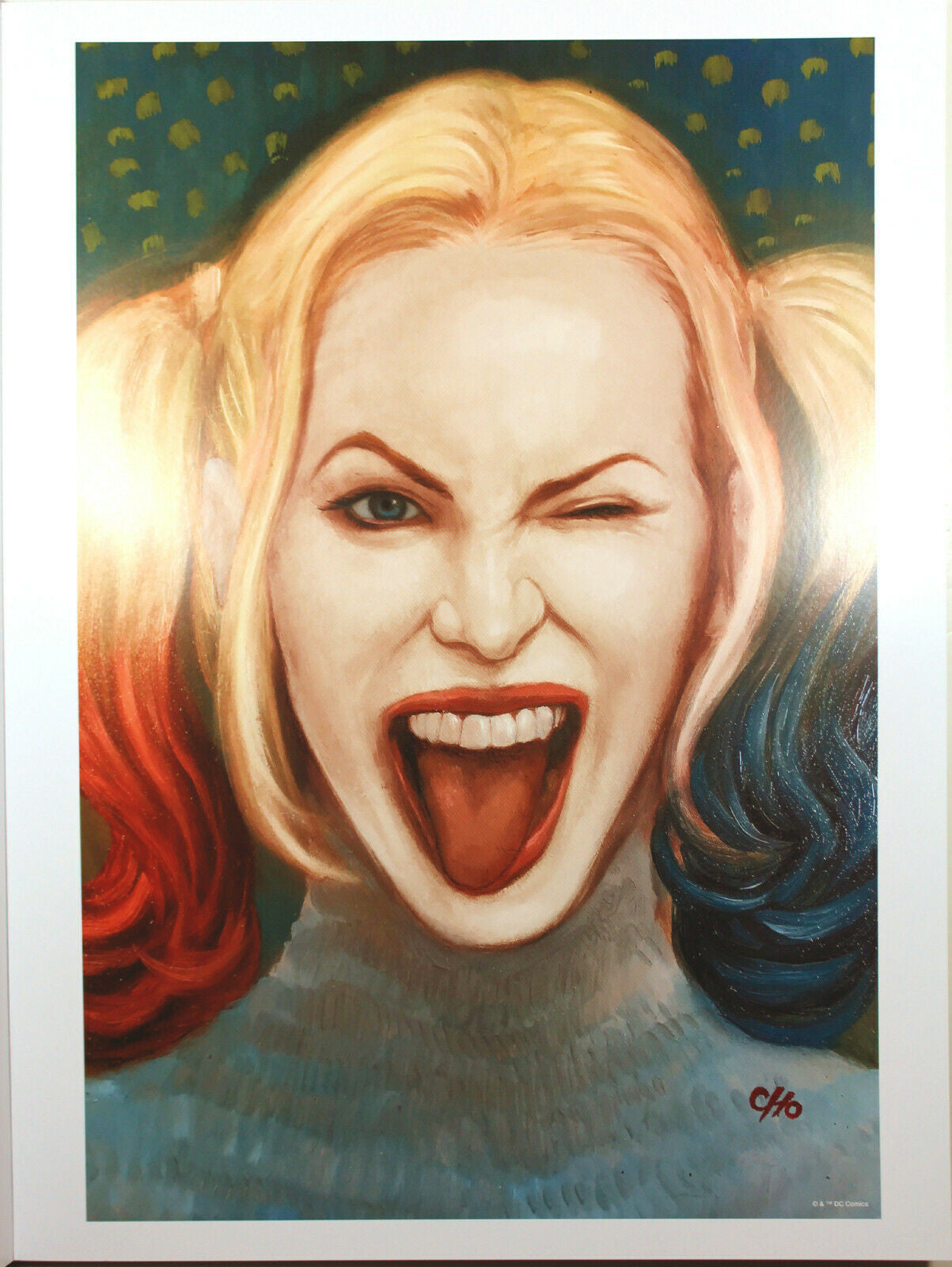 HARLEY QUINN ART PRINT by Frank Cho ~ 12" x 16" ~ DC Year of the Villain