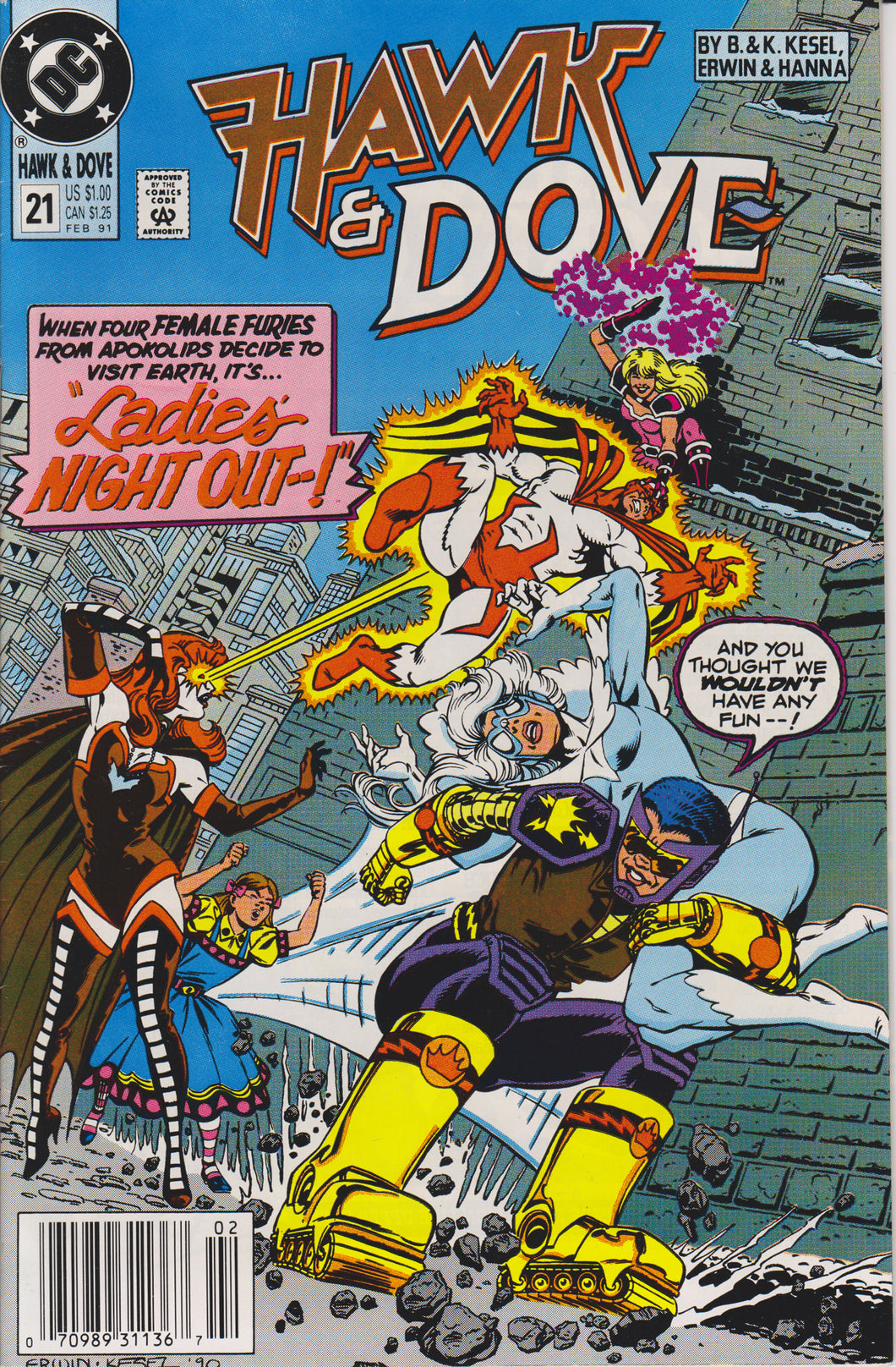 HAWK & DOVE #21 COMIC BOOK ~ DC Comics