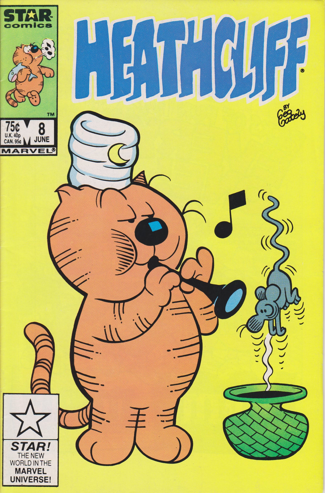 HEATHCLIFF #8 COMIC BOOK ~ Marvel / Star Comics