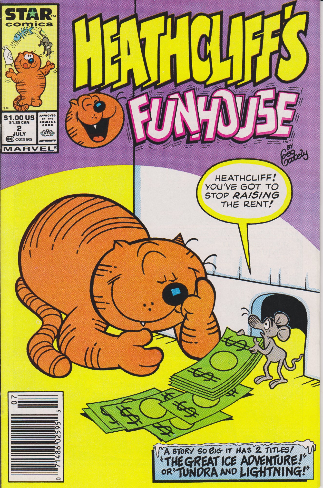 HEATHCLIFF'S FUNHOUSE #2 COMIC BOOK ~ Marvel / Star Comics