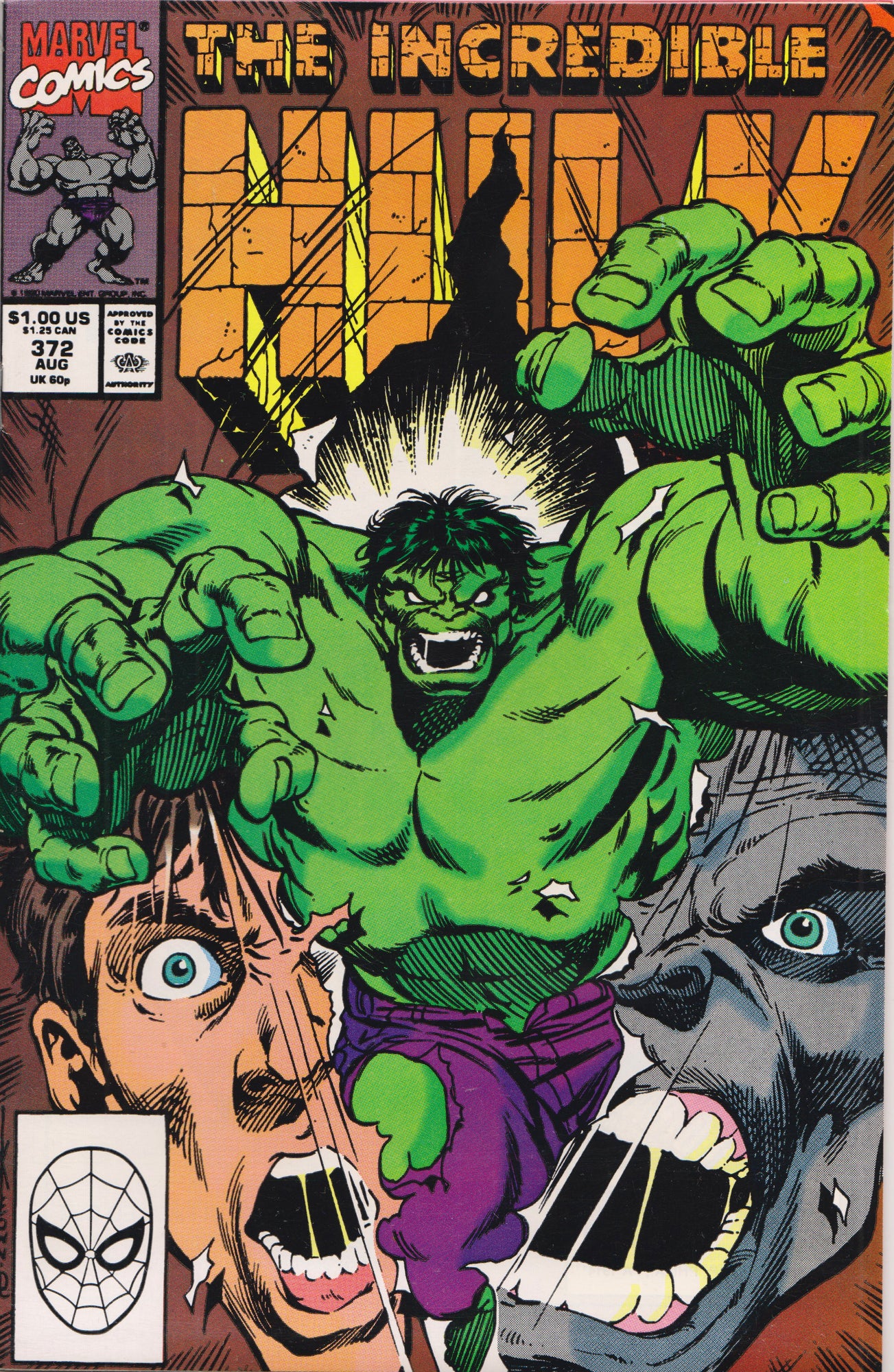 THE INCREDIBLE HULK #372 COMIC BOOK ~ Marvel Comics