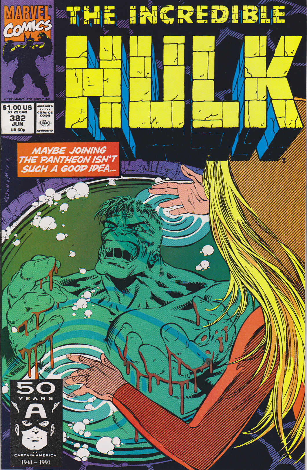 THE INCREDIBLE HULK #382 COMIC BOOK ~ Marvel Comics