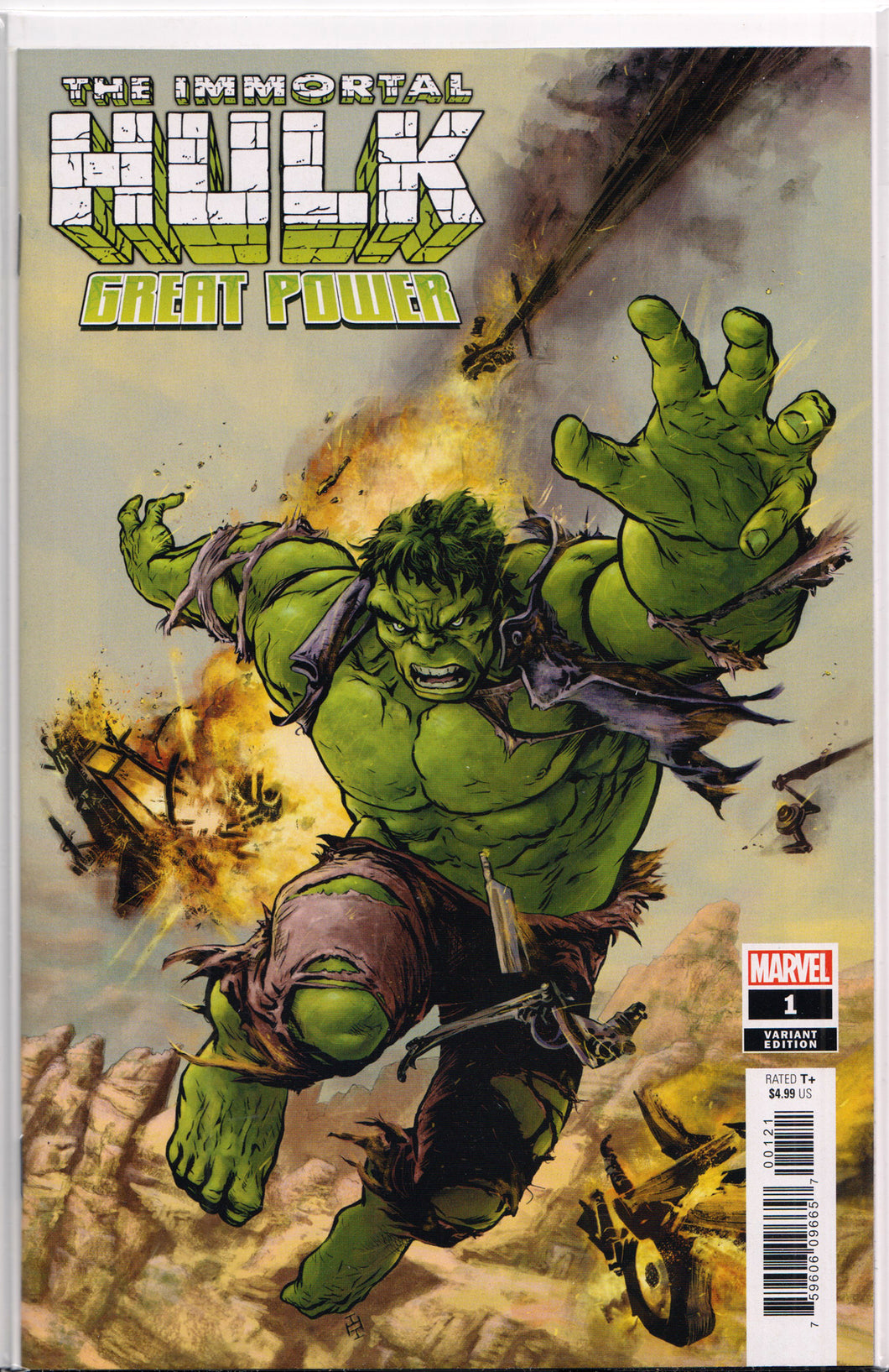 IMMORTAL HULK: GREAT POWER #1 (FIUMARA VARIANT) COMIC BOOK ~ Marvel Comics