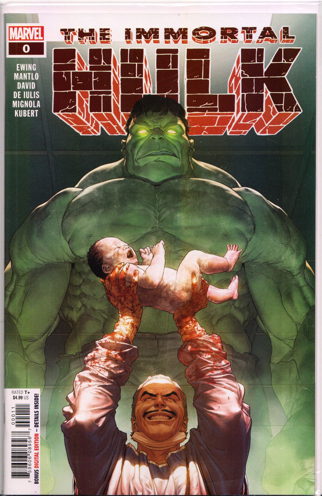 IMMORTAL HULK #0 (1ST PRINT)(MAIN COVER) COMIC BOOK ~ Marvel Comics