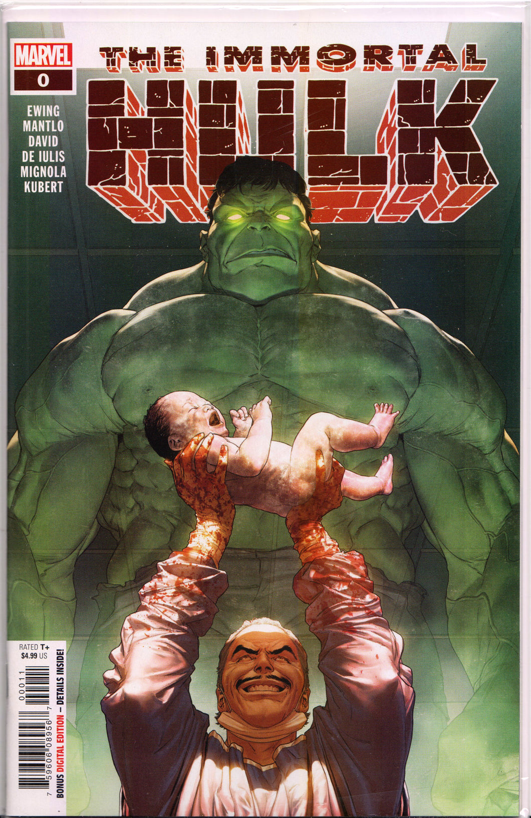IMMORTAL HULK #0 (1ST PRINT)(MAIN COVER) COMIC BOOK ~ Marvel Comics