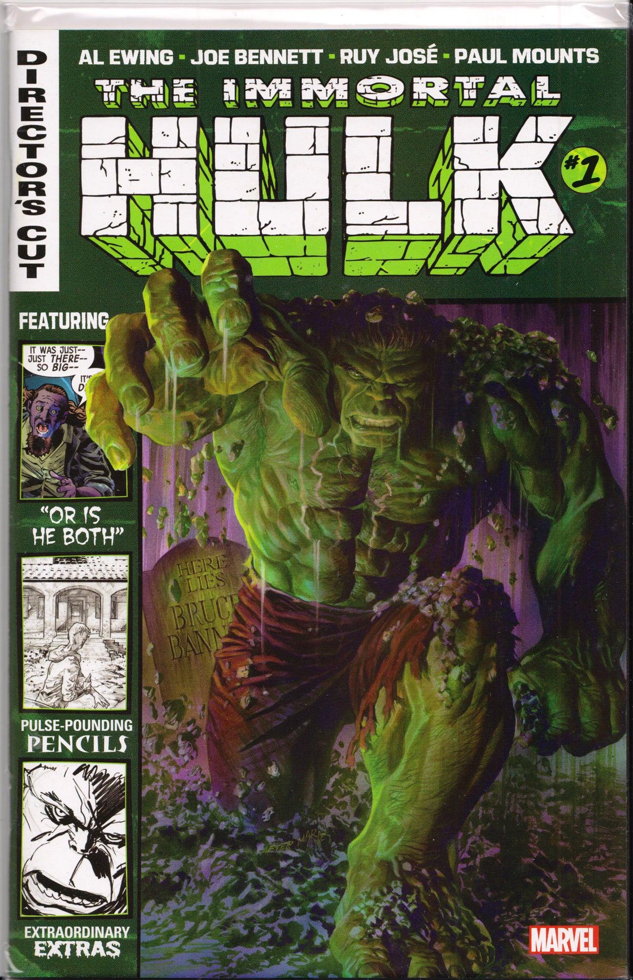 THE IMMORTAL HULK #1 DIRECTOR'S CUT COMIC BOOK ~ Marvel Comics