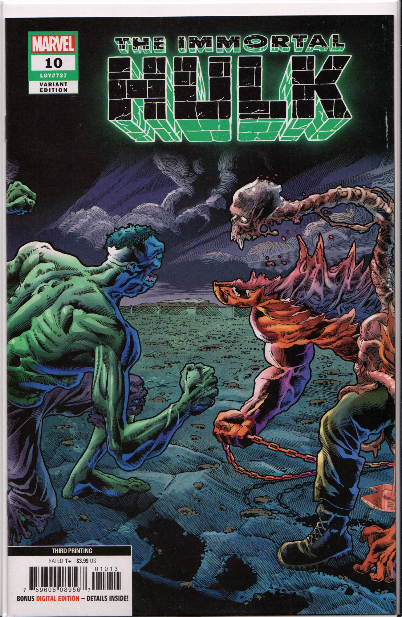 THE IMMORTAL HULK #10 (3RD PRINT) COMIC BOOK ~ Marvel Comics