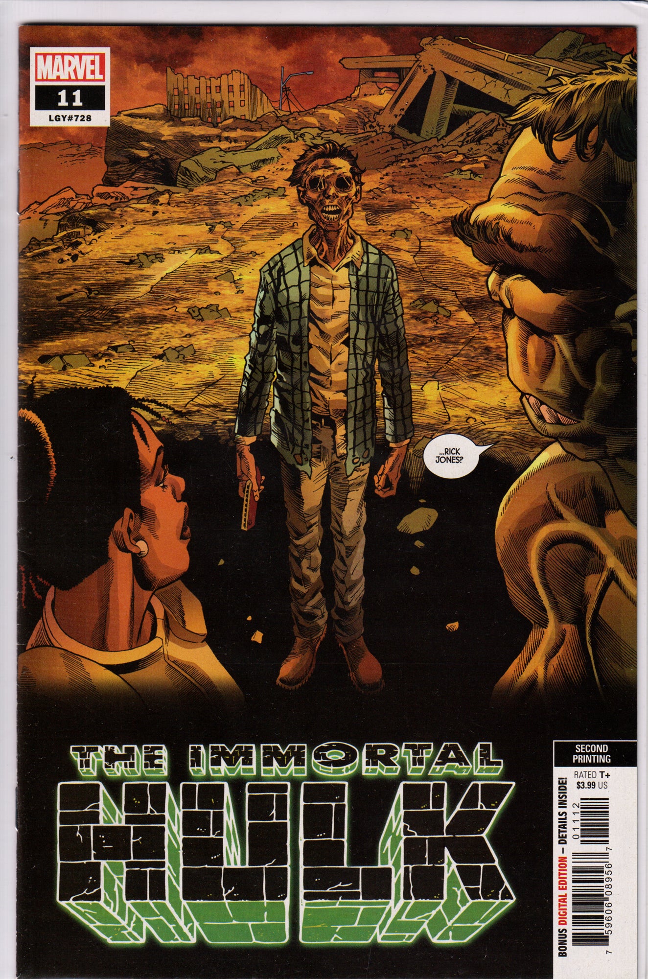 THE IMMORTAL HULK #11 (2ND PRINT) COMIC BOOK ~ Marvel Comics