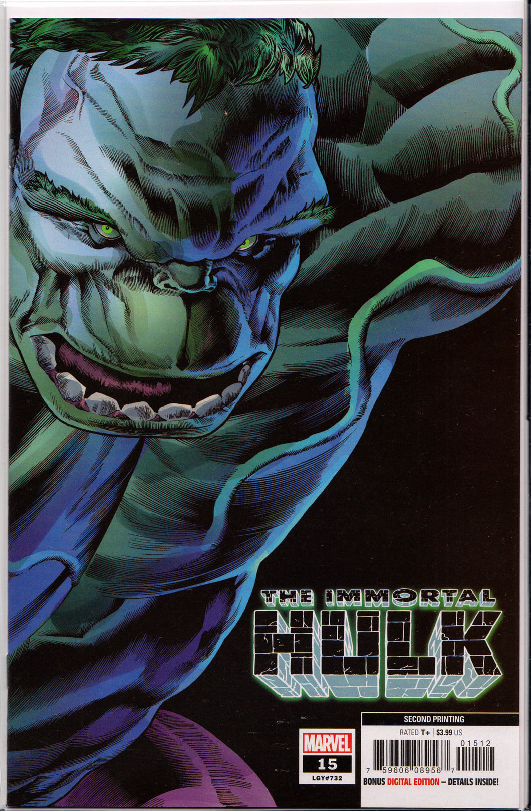 THE IMMORTAL HULK #15 (2ND PRINT) COMIC BOOK ~ Marvel Comics