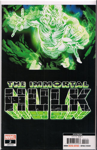 THE IMMORTAL HULK #2 (5TH PRINT) COMIC BOOK ~ Marvel Comics