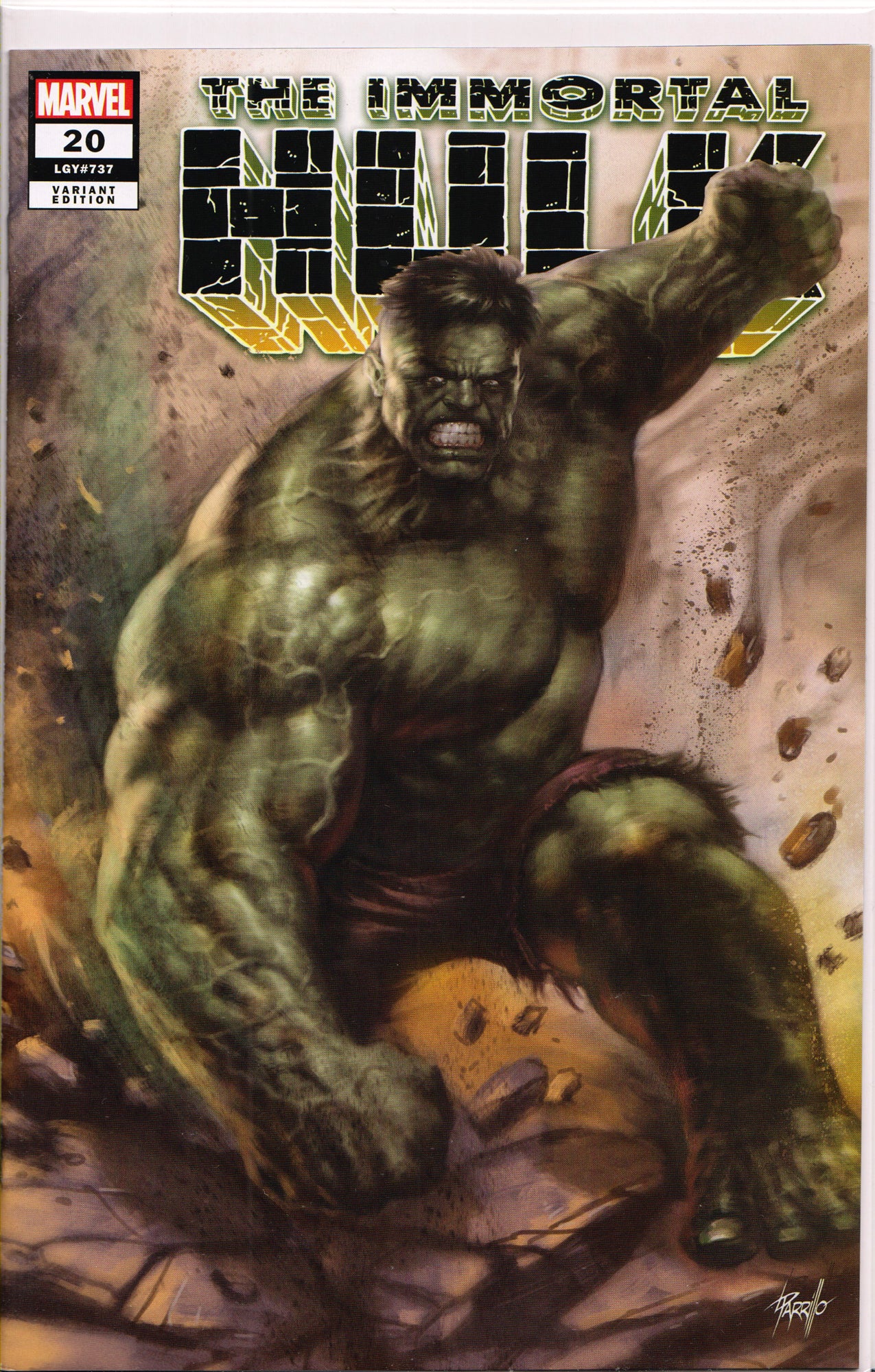 THE IMMORTAL HULK #20 LUCIO PARRILLO EXCLUSIVE VARIANT COMIC BOOK ~ Marvel Comics