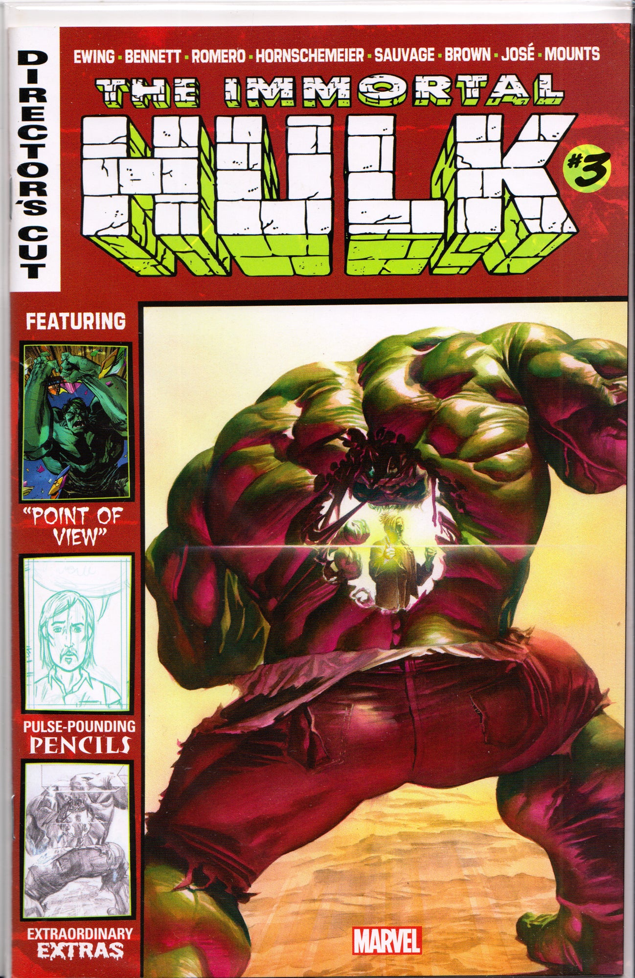 THE IMMORTAL HULK #3 DIRECTOR'S CUT COMIC BOOK ~ Marvel Comics