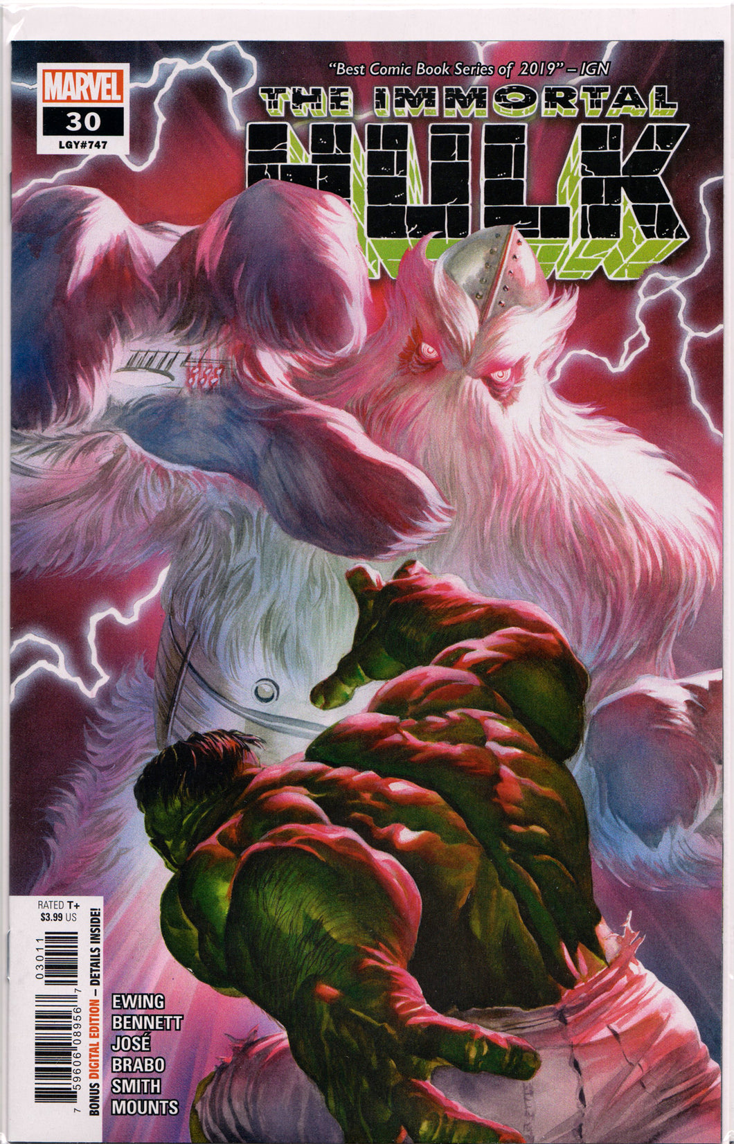 THE IMMORTAL HULK #30 (ALEX ROSS VARIANT) COMIC BOOK ~ Marvel Comics
