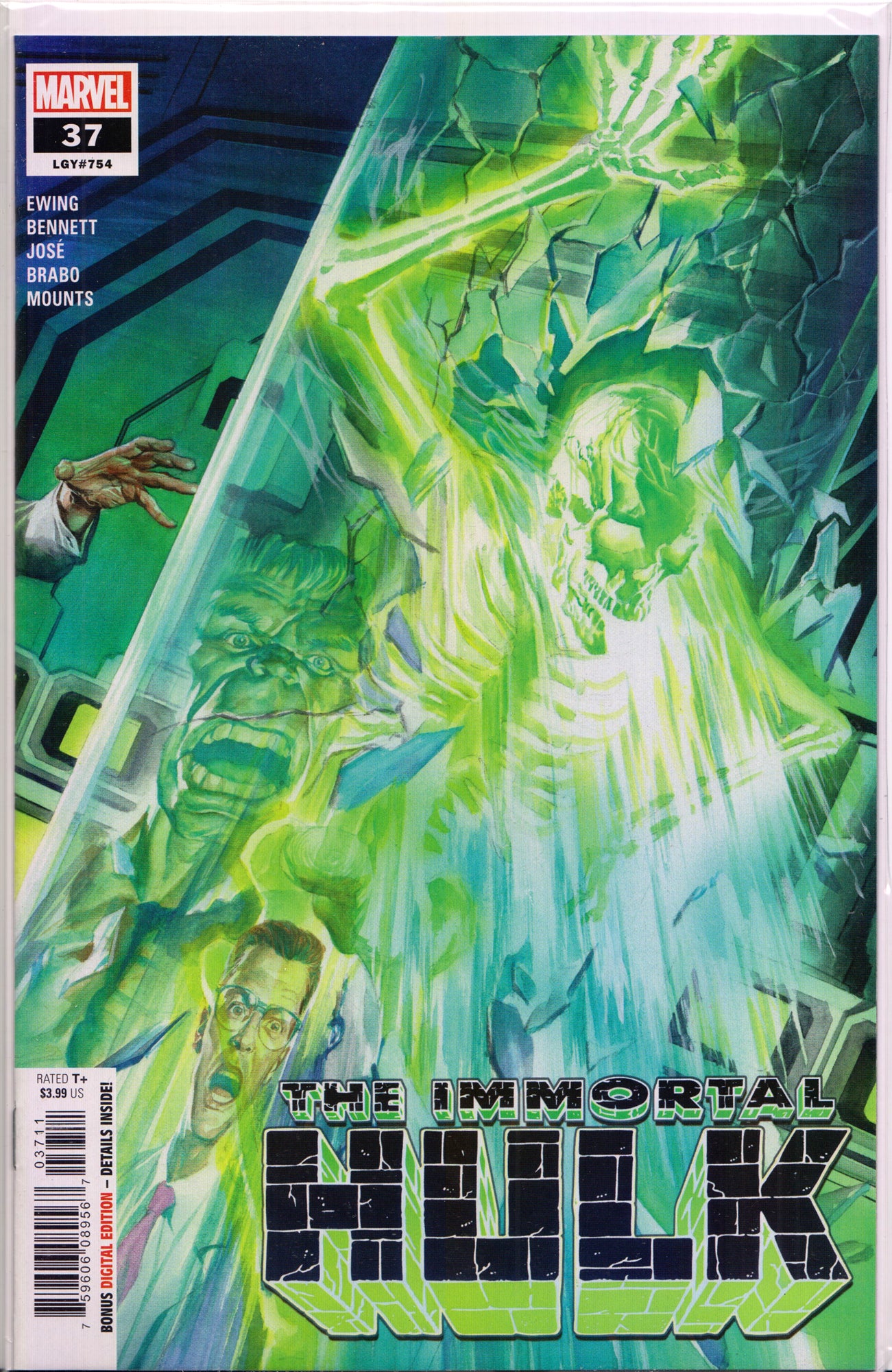 IMMORTAL HULK #37 (1ST PRINT)(ALEX ROSS VARIANT) COMIC BOOK ~ Marvel Comics