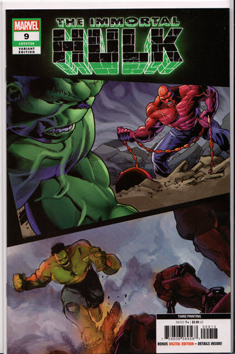 THE IMMORTAL HULK #9 (3RD PRINT) COMIC BOOK ~ Marvel Comics