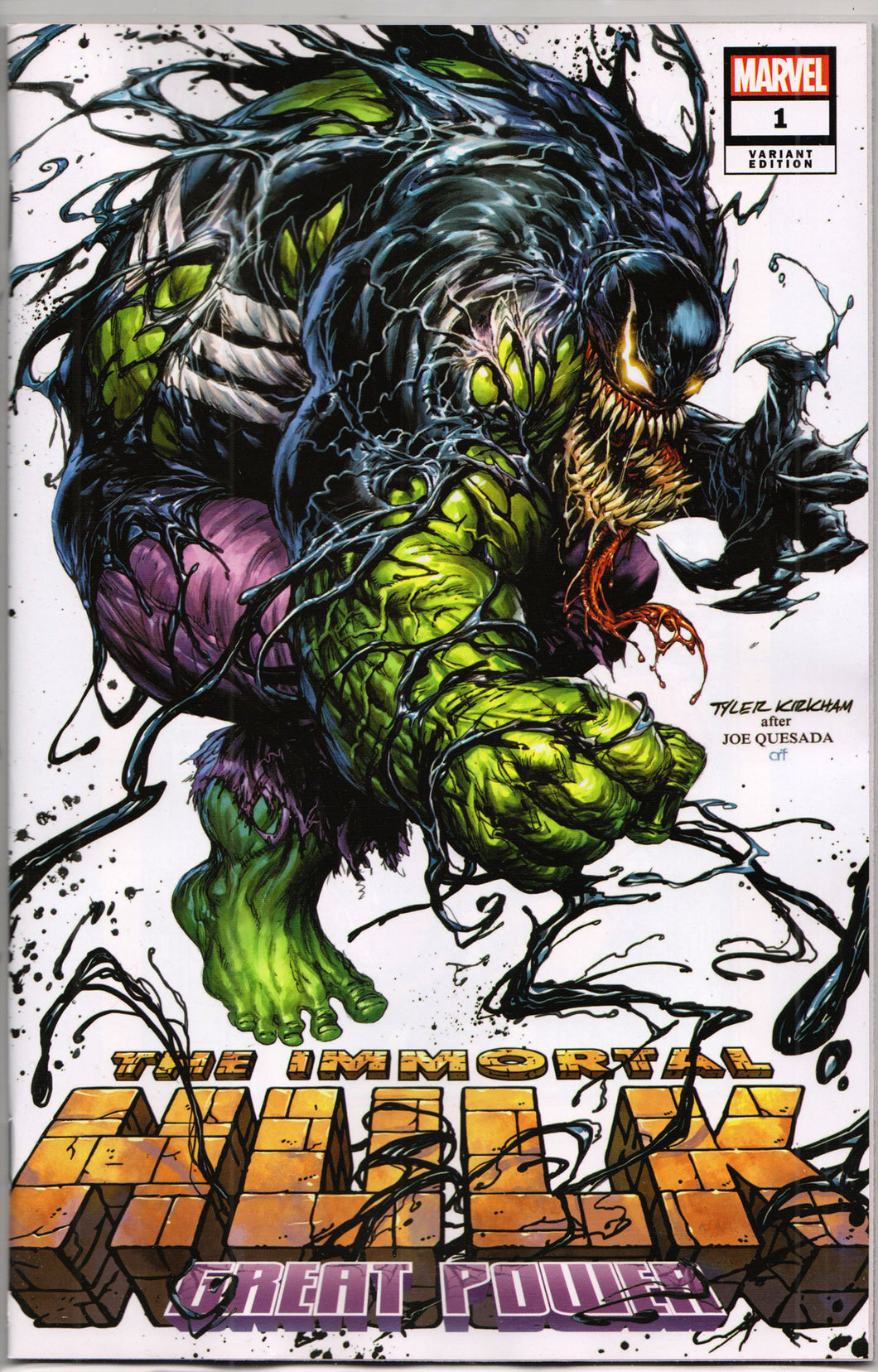 THE IMMORTAL HULK: GREAT POWER #1 (TYLER KIRKHAM EXCLUSIVE VARIANT) COMIC BOOK ~ Marvel Comics